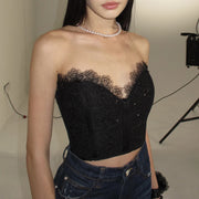 Strapless Lace Corset Top
