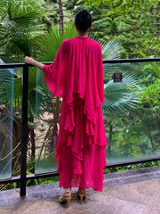 Tiered Ruffle-Hem Relaxed Dress