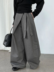 Tie-Waist Wide-Leg Pants