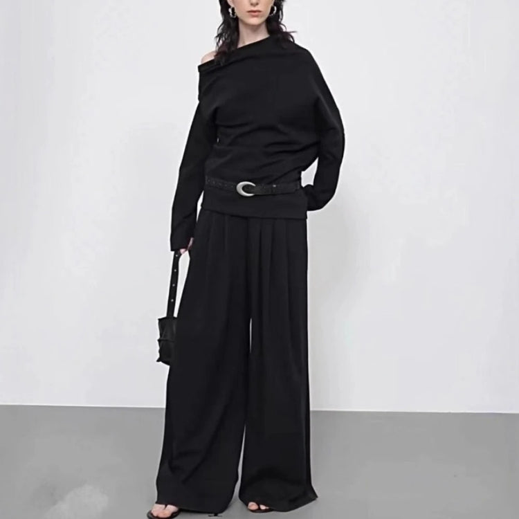 Asymmetric Top or Wide-Leg Pants