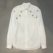 Floral Applique Long-Sleeve Shirt