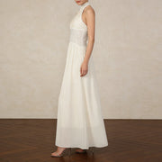 Pleated Halter Long Dress