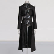 Cutout-Waist Longline Coat