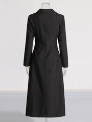 Cutout-Waist Longline Coat