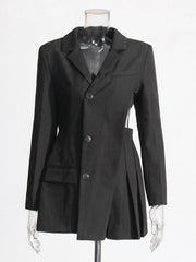 Cutout-Waist Blazer Mini Dress