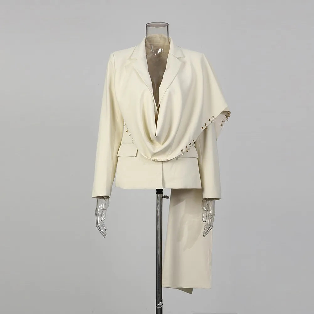 Draped Lapel Blazer