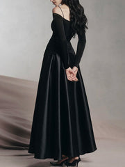 Off-Shoulder Full-Skirt Dress