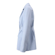 Gathered-Waist Tailored Blazer