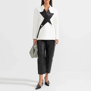 Asymmetric Colorblock Blazer
