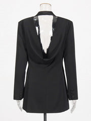 Shawl-Collar Longline Blazer