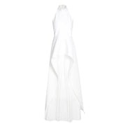 Asymmetric Halter Top and Skirt Set