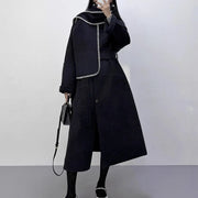 Tie-Waist Longline Button Coat
