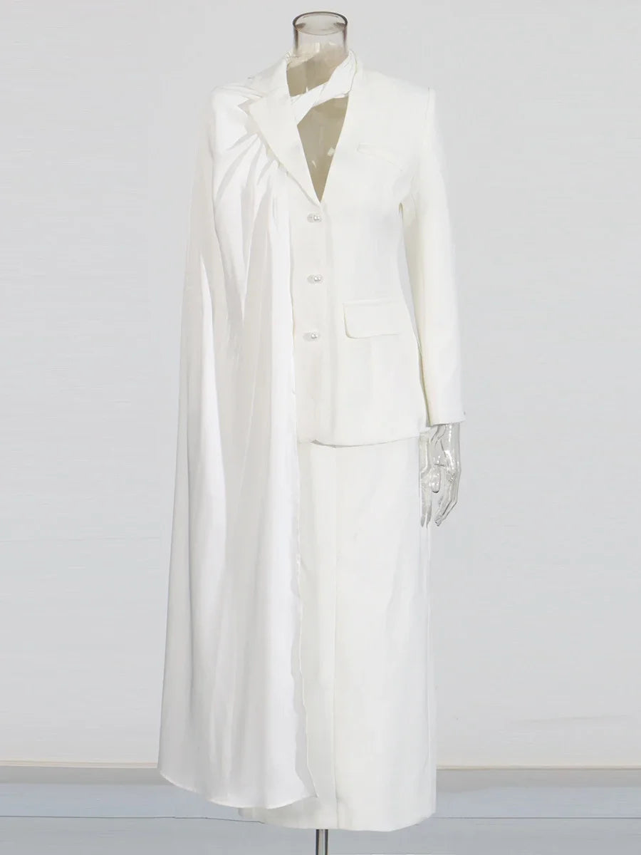 Tailored Blazer and Skirt Set