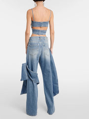 Bow-Front Top or Wide-Leg Pants