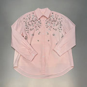 Floral Embellished Long-Sleeve Shirt
