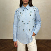 Scattered Floral Button-Up Shirt
