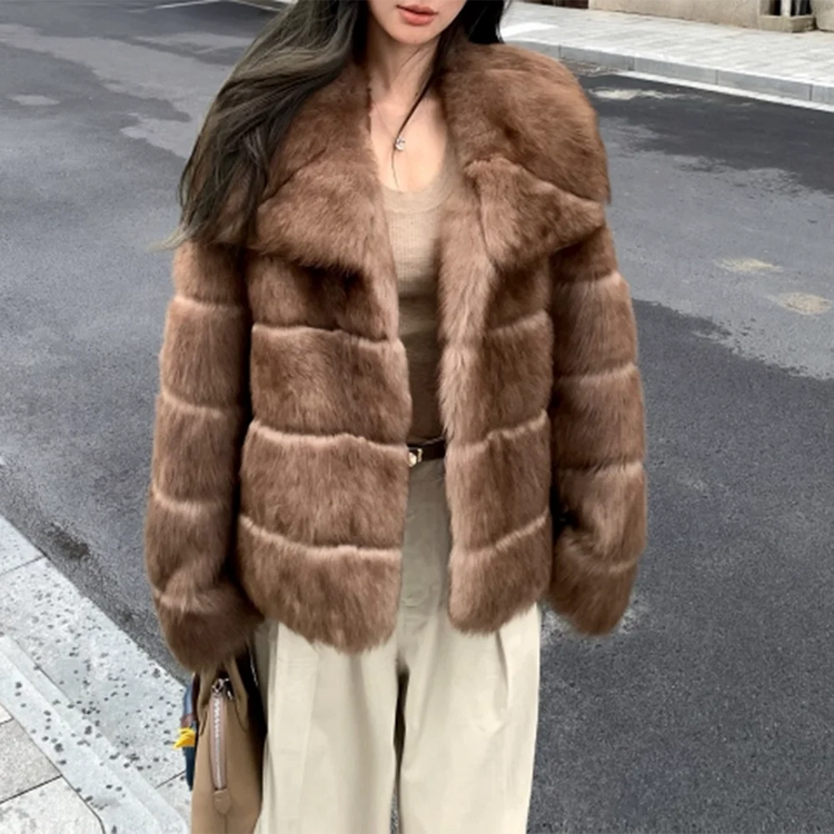 Shaggy Paneled Collared Jacket