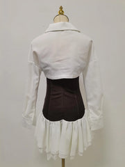 Cropped Jacket and Tiered Dress Set