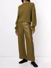 Cropped Wide-Leg Pants