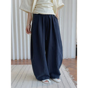 Pleated Relaxed Wide-Leg Pants