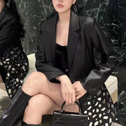 Embellished-Panel Longline Blazer