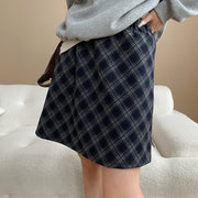 Plaid A-Line Mini Skirt
