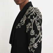 Embellished Shawl-Collar Blazer