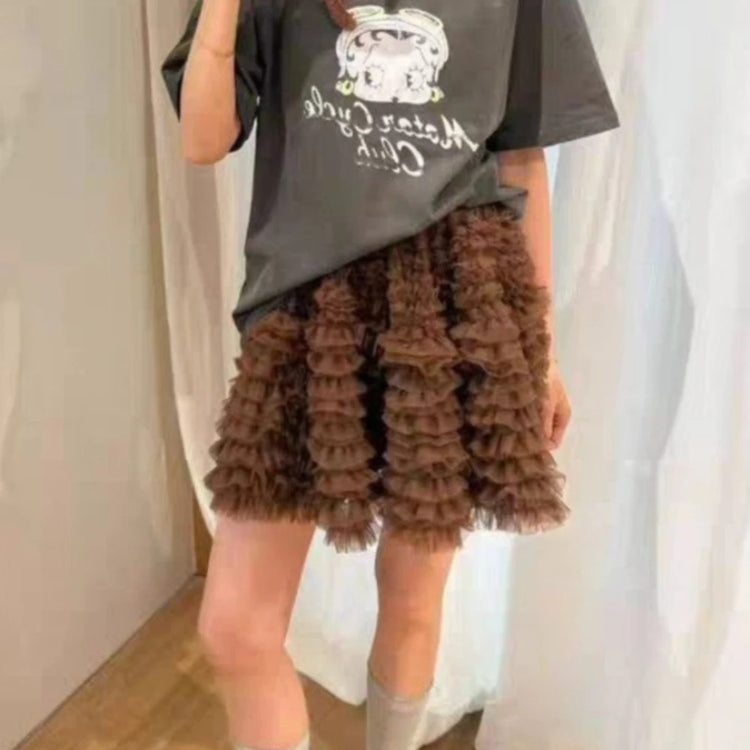 Tiered Ruffle Mini Skirt