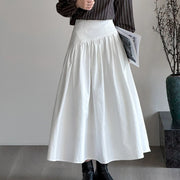 Gathered A-Line Midi Skirt