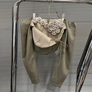 Rosette Cold-Shoulder Top or Pants