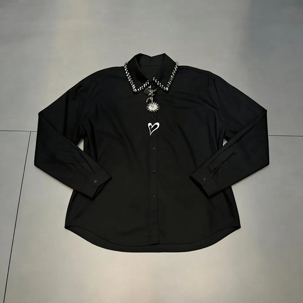 Embellished Button-Front Shirt