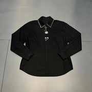 Embellished Button-Front Shirt
