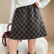 Plaid A-Line Mini Skirt