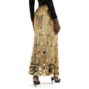 Sequin-Embellished Long Skirt