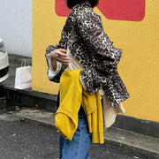 Leopard-Print Zip-Up Jacket