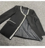 Embellished Asymmetric-Front Jacket