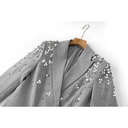 Embellished Blazer and Mini Skirt Set