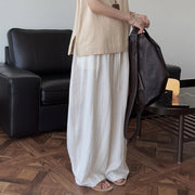Pleated Relaxed Wide-Leg Pants