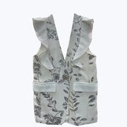 Floral-Embellished Sleeveless Vest
