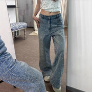 Embellished Wide-Leg Jeans