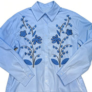 Contrast Floral Button-Up Shirt