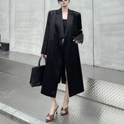 Notched-Lapel Longline Coat