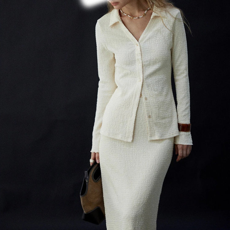 Fitted Shirt or Midi Skirt