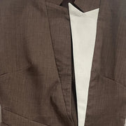 Draped Sleeveless Wrap Jacket
