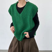Relaxed V-Neck Sweater Vest