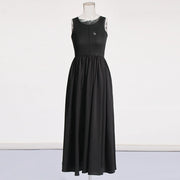 Gathered Sleeveless A-Line Dress