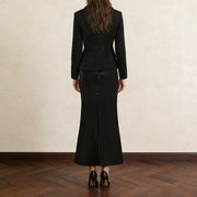Tailored Jacket and Flared Skirt Set