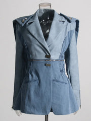 Zip-Waist Fitted Blazer