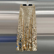 Sequin-Embellished Long Skirt