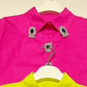 Embellished-Placket Longline Shirt